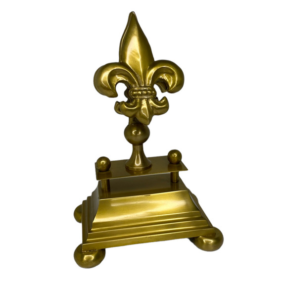 Fleur De Lis Picture Card Holder Gold Colored - Picture 1 of 7